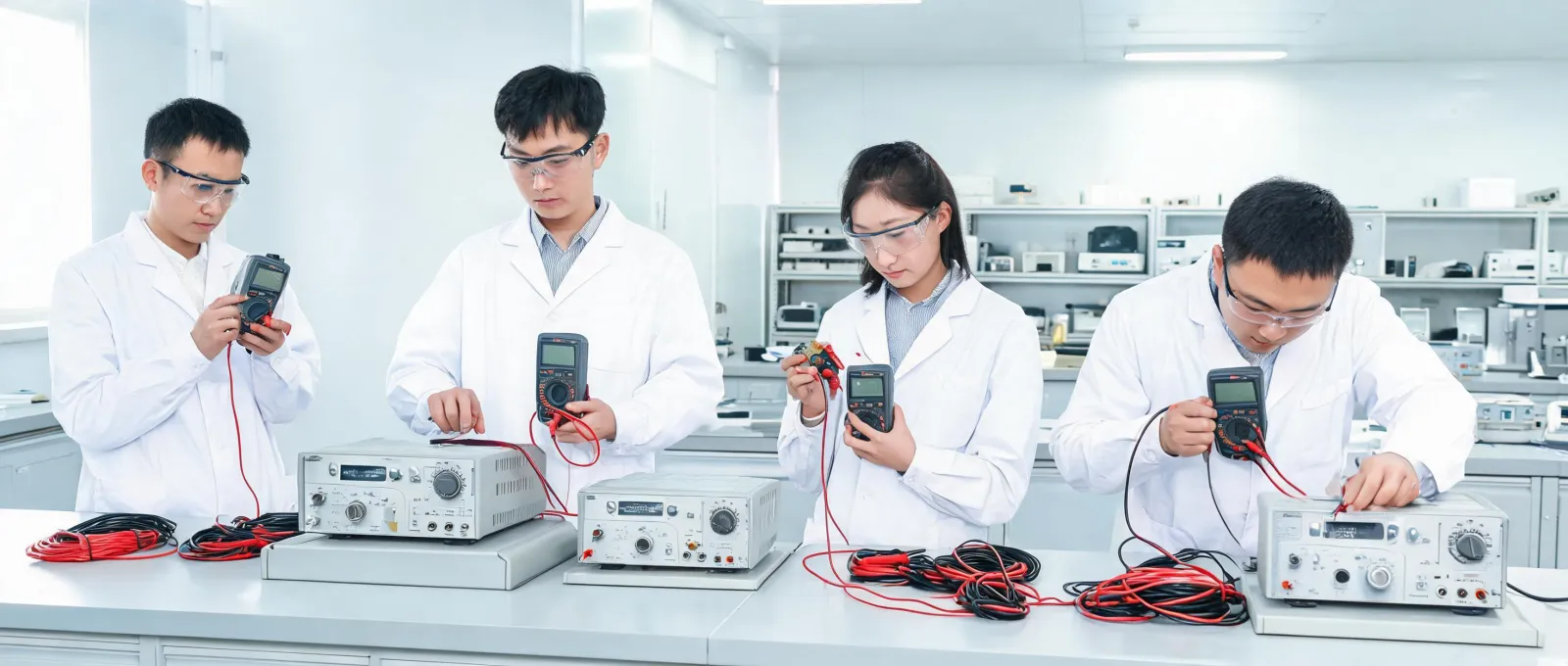 Electrical measurement support team in a calibration laboratory