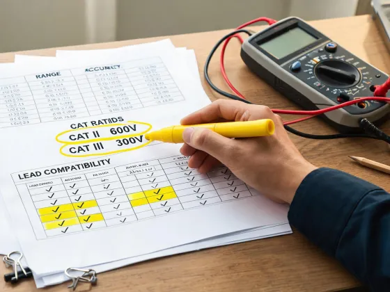Multimeter specification comparison